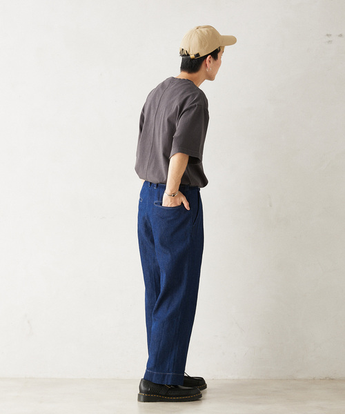 JOURNAL STANDARD relume（ジャーナルスタンダード　レリューム）の「AMERICAN ラフィジャージー T（Tシャツ/カットソー・メンズ・ブルー系その他/サファリグリーン/ブラックミックス/ホワイト・MEDIUM/LARGE）」の15枚目の写真