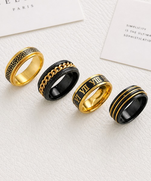 NOLITA LABORATORY(ノリータラボラトリー)の「【 NOLITA / ノリータ 】4個組 リング セット(リング・メンズ・ゴールド/シルバー/ブラック・FREE/16号/13号)」の19枚目の写真