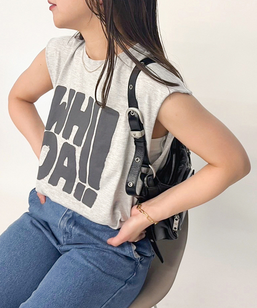 U by SPICK&SPAN(ユーバイスピックアンドスパン)の「【SCREEN STARS/スクリーンスターズ】別注ロゴN/S TEE(Tシャツ/カットソー・レディース・ピンク/ブラック系その他/レッド/ライトグレー・FREE)」の19枚目の写真