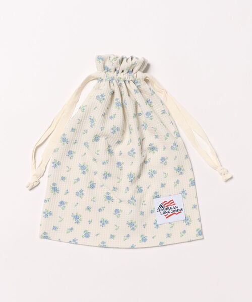 Sakka（サッカ）の「[JEMORGAN] ワッフル花柄半袖メロウＴ＆ショーツ３点セット（Tシャツ/カットソー・レディース・ストライプ/サックスブルー/ラベンダー・F）」の5枚目の写真