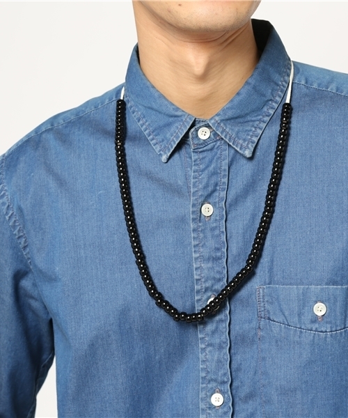 WEGO（ウィゴー）の「WEGO/ブラックビーズネックレス（ネックレス・メンズ・ブラック・FREE）」の3枚目の写真