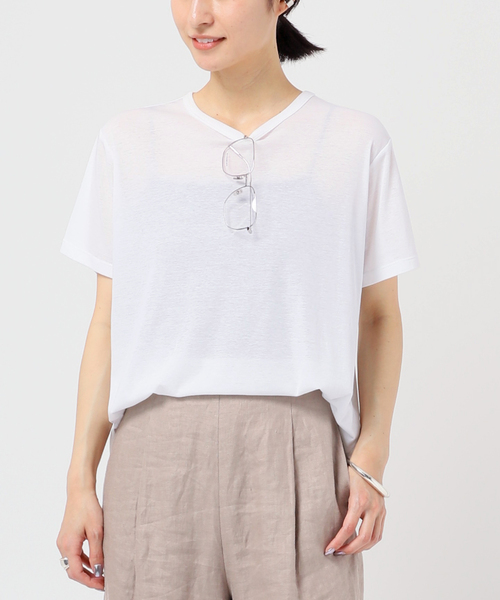 タグ付 25SS AP STUDIO エーピーストゥディオ シアー リブTシャツ セール】シアーTシャツ（Tシャツ/カットソー）｜AP STUDIO