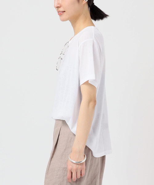 AP STUDIO(エーピーストゥディオ)の「シアーTシャツ(Tシャツ/カットソー・レディース・ブラック/ベージュ/ホワイト・FREE)」の19枚目の写真