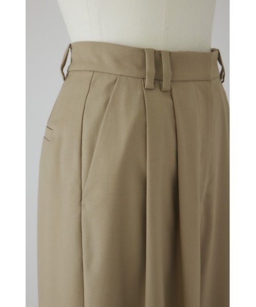 RIM.ARK（リムアーク）の「W tuck wide slacks Wタックワイドスラックス（スラックス・レディース・ライトベージュ/ブラウン/ブラック・38/36）」の14枚目の写真