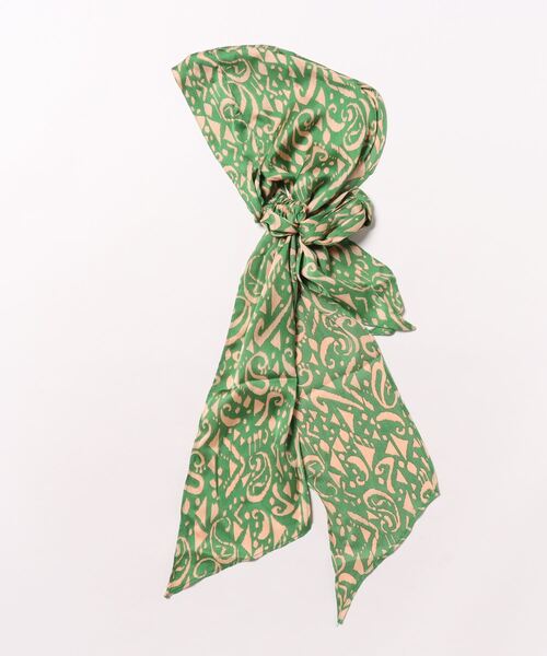 チャイハネ（チャイハネ）の「【チャイハネ】カリバスカーフリボンヘアバンド（ヘアバンド・レディース・ホワイト/グリーン/オレンジ・FREE）」の2枚目の写真