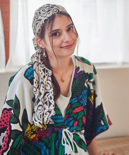 チャイハネ（チャイハネ）の「【チャイハネ】カリバスカーフリボンヘアバンド（ヘアバンド・レディース・ホワイト/グリーン/オレンジ・FREE）」の11枚目の写真