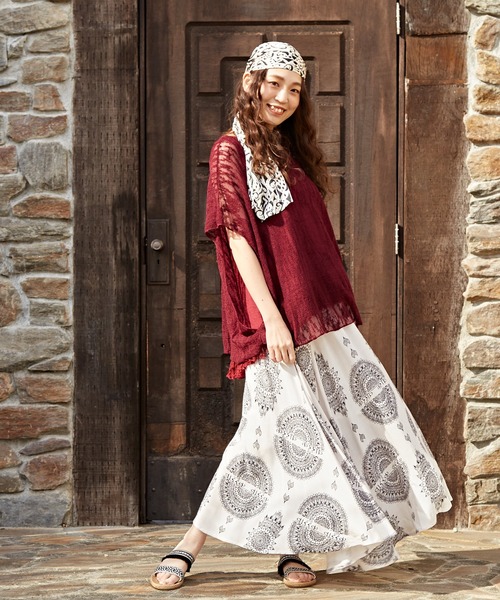 チャイハネ（チャイハネ）の「【チャイハネ】カリバスカーフリボンヘアバンド（ヘアバンド・レディース・ホワイト/グリーン/オレンジ・FREE）」の14枚目の写真