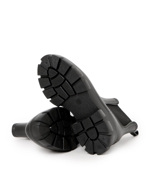 Balancoire（ブランコアール）の「トラックソール厚底サイドゴアレインブーツ（レインシューズ・レディース・ブラック・M/L/LL）」の4枚目の写真