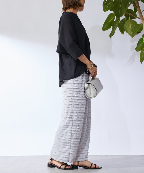 un dix cors(アンディコール)の「《履くだけオシャレ・ウエストゴム》フリルタイトスカート(スカート・レディース・ブラック/グレー・FREE)」の18枚目の写真