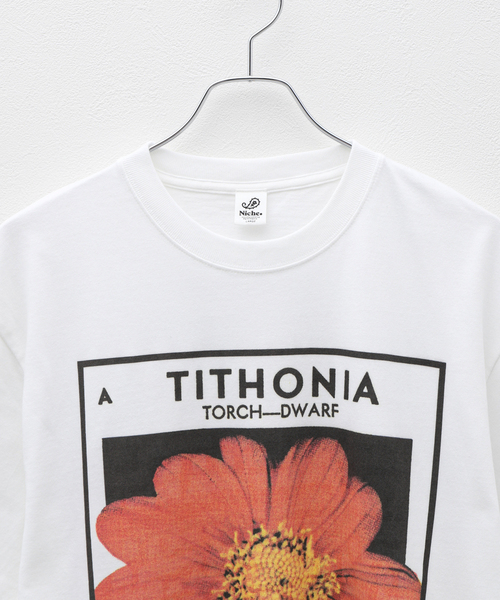 CORNICHE（コーニッシュ）の「niche. Flower Seeds T-Shirts　HS24- JAC-01（Tシャツ/カットソー・メンズ・ホワイト・MEDIUM）」の3枚目の写真