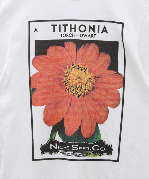 CORNICHE（コーニッシュ）の「niche. Flower Seeds TShirts HS24 JAC01（Tシャツ/カットソー