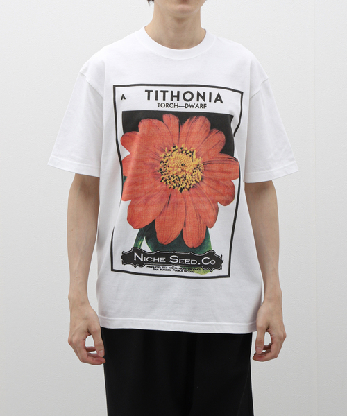 CORNICHE（コーニッシュ）の「niche. Flower Seeds T-Shirts　HS24- JAC-01（Tシャツ/カットソー・メンズ・ホワイト・MEDIUM）」の13枚目の写真
