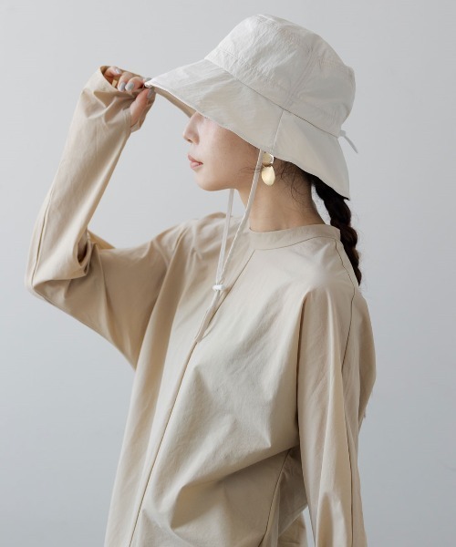 Moredde UV98％カット＆撥水加工 持ち運びがらくちんなつば