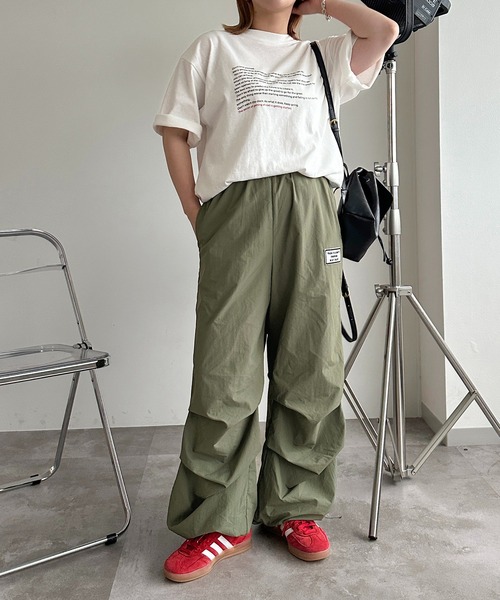apres jour mignon(アプレジュールミニョン)の「【apres jour mignon SOIE】ユニセックスナイロンタックパンツ【ZOZOTOWN限定アイテム】(その他パンツ・レディース・カーキ/ブラック/オフホワイト・X-LARGE/MEDIUM/SMALL)」の5枚目の写真