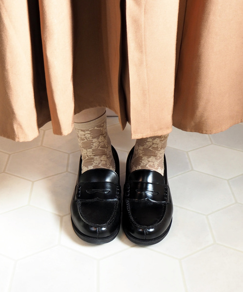 byあしながおじさん（バイアシナガオジサン）の「〈 byあしながおじさん 〉　ベーシックコインローファー（ローファー・レディース・ダークブラウン/ブラック/ワイン・24.0cm/24.5cm/23.0cm/22.5cm/23.5cm）」の2枚目の写真