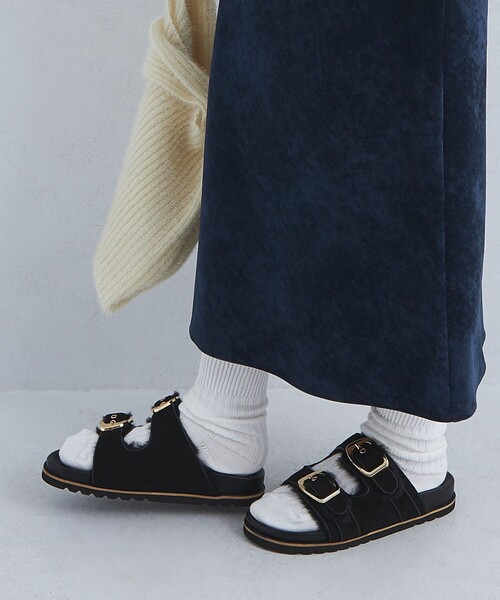 green label relaxing（グリーンレーベルリラクシング）の「＜RUBAN＞ダブル ベルト サンダル（サンダル・レディース・ブラック・37(23.5)/36(22.5)/38(24.5)）」の5枚目の写真