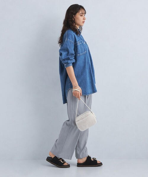 green label relaxing（グリーンレーベルリラクシング）の「＜RUBAN＞ダブル ベルト サンダル（サンダル・レディース・ブラック・37(23.5)/36(22.5)/38(24.5)）」の2枚目の写真