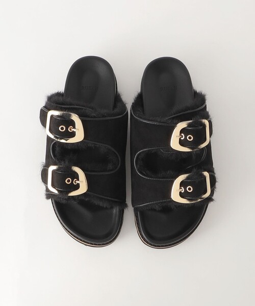 green label relaxing（グリーンレーベルリラクシング）の「＜RUBAN＞ダブル ベルト サンダル（サンダル・レディース・ブラック・37(23.5)/36(22.5)/38(24.5)）」の8枚目の写真