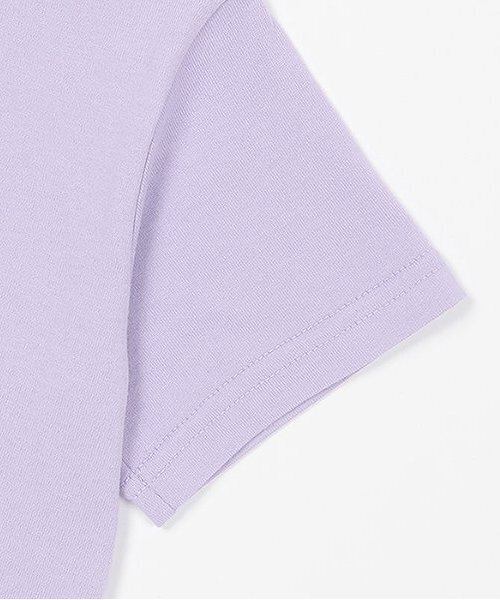 X-girl Stages（エックスガールステージス）の「立体PVCロゴモチーフ半袖Tシャツ（Tシャツ/カットソー・キッズ・オフホワイト/ブラック/ラベンダー・90cm/100cm/120cm/130cm/140cm/110cm）」の6枚目の写真