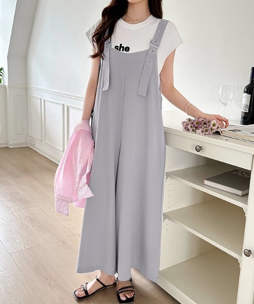 セール】さらてろ サロペットワイドパンツ（サロペット
