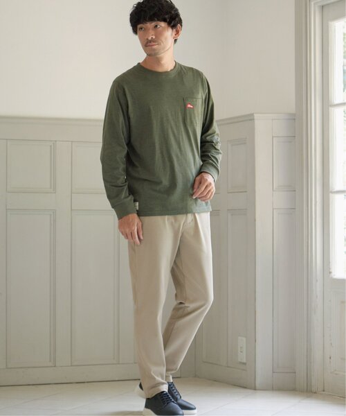 ikka(イッカ)の「URBAN NATURE LIFE アーバンネイチャーライフ ワンポイントロンT(Tシャツ/カットソー・メンズ・ホワイト/ブラック/オレンジ/オリーブ/ネイビー・S/M/L/XL)」の16枚目の写真