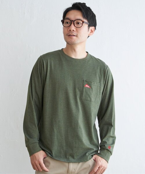 ikka(イッカ)の「URBAN NATURE LIFE アーバンネイチャーライフ ワンポイントロンT(Tシャツ/カットソー・メンズ・ホワイト/ブラック/オレンジ/オリーブ/ネイビー・S/M/L/XL)」の17枚目の写真
