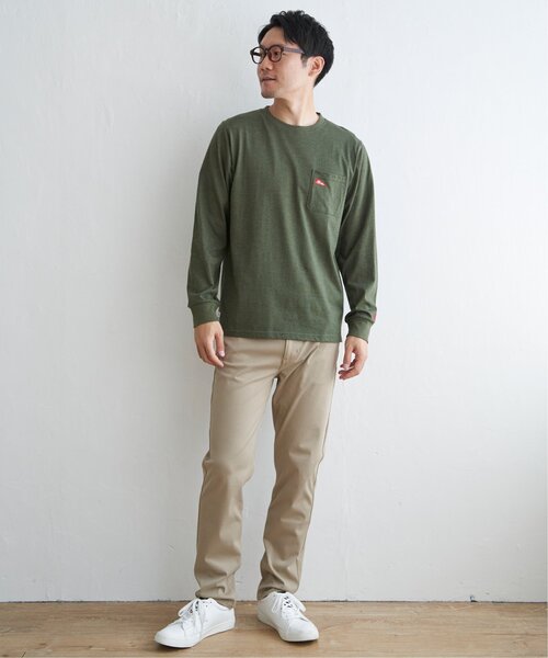 ikka(イッカ)の「URBAN NATURE LIFE アーバンネイチャーライフ ワンポイントロンT(Tシャツ/カットソー・メンズ・ホワイト/ブラック/オレンジ/オリーブ/ネイビー・S/M/L/XL)」の19枚目の写真