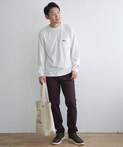 ikka(イッカ)の「URBAN NATURE LIFE アーバンネイチャーライフ ワンポイントロンT(Tシャツ/カットソー・メンズ・ホワイト/ブラック/オレンジ/オリーブ/ネイビー・S/M/L/XL)」の20枚目の写真