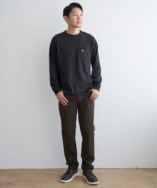 ikka(イッカ)の「URBAN NATURE LIFE アーバンネイチャーライフ ワンポイントロンT(Tシャツ/カットソー・メンズ・ホワイト/ブラック/オレンジ/オリーブ/ネイビー・S/M/L/XL)」の22枚目の写真