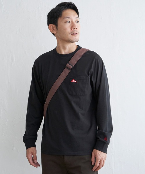 ikka(イッカ)の「URBAN NATURE LIFE アーバンネイチャーライフ ワンポイントロンT(Tシャツ/カットソー・メンズ・ホワイト/ブラック/オレンジ/オリーブ/ネイビー・S/M/L/XL)」の12枚目の写真