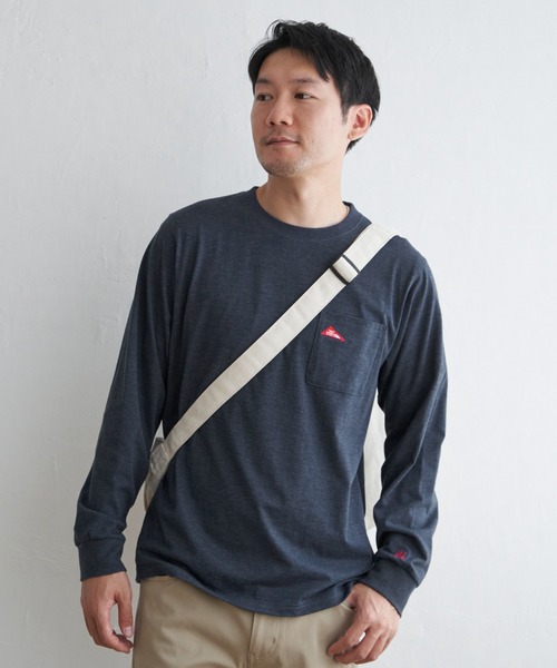 ikka(イッカ)の「URBAN NATURE LIFE アーバンネイチャーライフ ワンポイントロンT(Tシャツ/カットソー・メンズ・ホワイト/ブラック/オレンジ/オリーブ/ネイビー・S/M/L/XL)」の13枚目の写真