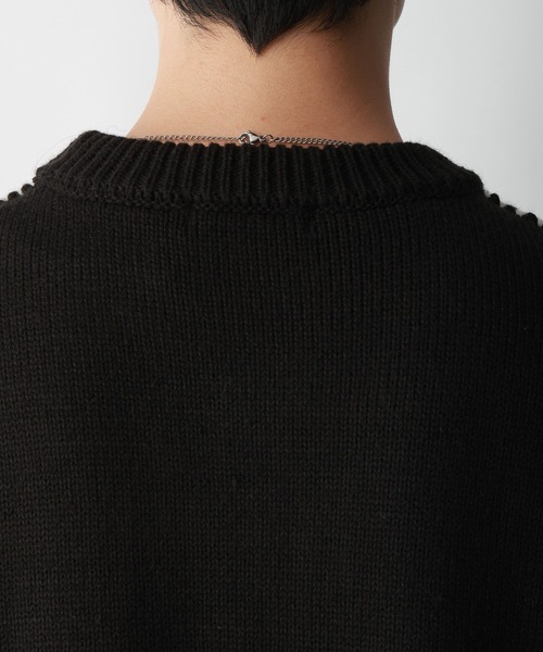 RAGEBLUE（レイジブルー）の「Hand Stitch Crew Neck knit