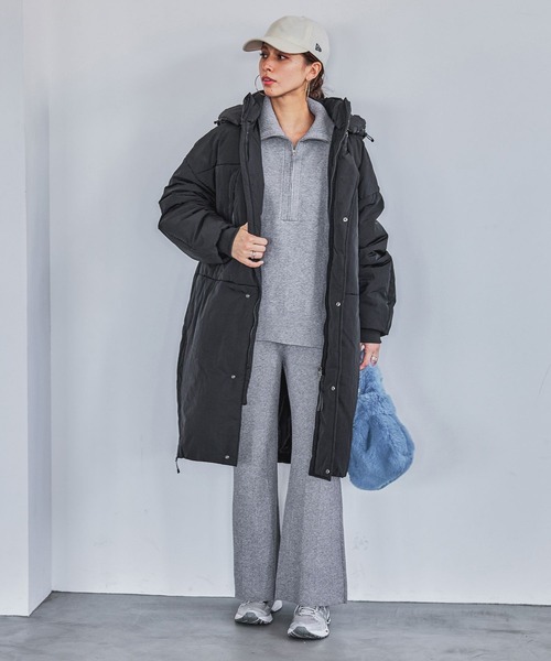 HEREIAM（ヘレイアム）の「【HEREIAM】撥水/エアサーマルパディロングコート（その他アウター・レディース・ライトカーキ/ブラック・SMALL/MEDIUM）」の7枚目の写真