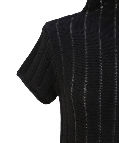 MIELI INVARIANT（ミエリインヴァリアント）の「Stripe Sheer H/N Tops（ニット/セーター・レディース・ブラック/レッド・FREE）」の12枚目の写真