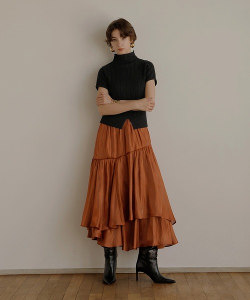 MIELI INVARIANT（ミエリインヴァリアント）の「Stripe Sheer H/N Tops（ニット/セーター・レディース・ブラック/レッド・FREE）」の20枚目の写真