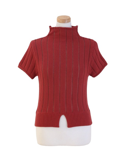 MIELI INVARIANT（ミエリインヴァリアント）の「Stripe Sheer H/N Tops（ニット/セーター・レディース・ブラック/レッド・FREE）」の17枚目の写真
