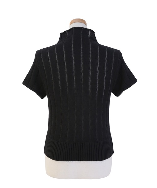 MIELI INVARIANT（ミエリインヴァリアント）の「Stripe Sheer H/N Tops（ニット/セーター・レディース・ブラック/レッド・FREE）」の14枚目の写真