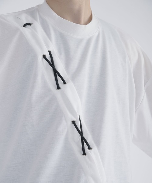 REGIEVO(レジエボ)の「【REGIEVO】 レースアップロングスリーブTシャツ 地雷系・病み系(Tシャツ/カットソー・メンズ・オフホワイト/ブラック・LARGE/MEDIUM)」の18枚目の写真