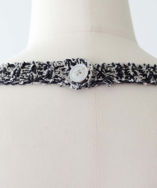 CLEIO（クレイオ）の「【CLEIO】付け袖ボレロニット BOLERO KNIT WITH ATTACHED SLEEVES/986-12620（ニット/セーター・レディース・ネイビー/アイボリー/グレー・FREE）」の9枚目の写真