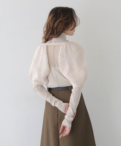CLEIO（クレイオ）の「【CLEIO】付け袖ボレロニット BOLERO KNIT WITH ATTACHED SLEEVES/986-12620（ニット/セーター・レディース・ネイビー/アイボリー/グレー・FREE）」の17枚目の写真