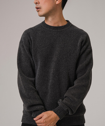 EDIFICE | シェニール ヤーン クルーネックニット(ニット/セーター)