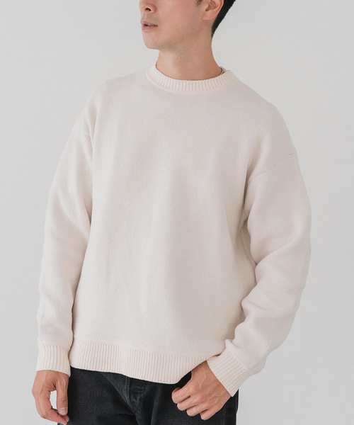 EDIFICE（エディフィス）の「シェニール ヤーン クルーネックニット