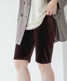 ベロアハーフレギンス