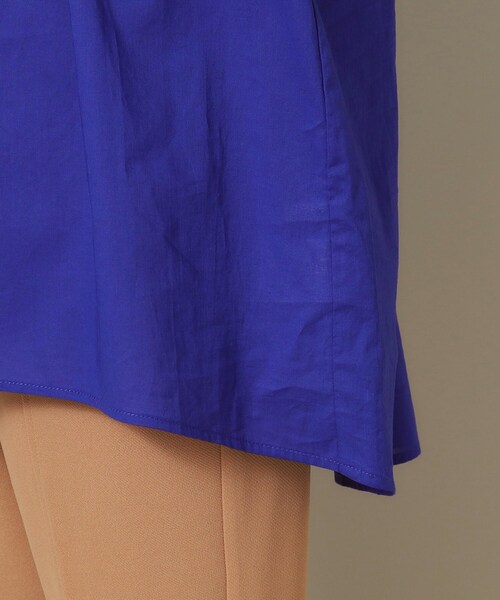 ITS'DEMO(イッツデモ)の「◆【薄手/腰回りカバー/袖口ゴム/手洗い可】スキッパーチュニック(シャツ/ブラウス・レディース・オフホワイト/オレンジ/ブルー/ネイビー・00)」の10枚目の写真