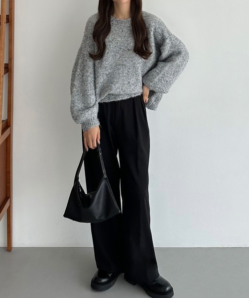 callautia（カラウティア）の「つぶつぶニット（ニット/セーター・レディース・グレー/ベージュ/チャコール・MEDIUM/LARGE）」の6枚目の写真