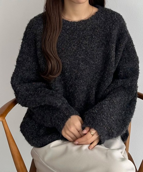 callautia（カラウティア）の「つぶつぶニット（ニット/セーター・レディース・グレー/ベージュ/チャコール・MEDIUM/LARGE）」の11枚目の写真