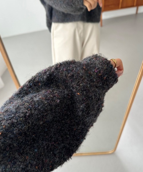 callautia（カラウティア）の「つぶつぶニット（ニット/セーター・レディース・グレー/ベージュ/チャコール・MEDIUM/LARGE）」の12枚目の写真