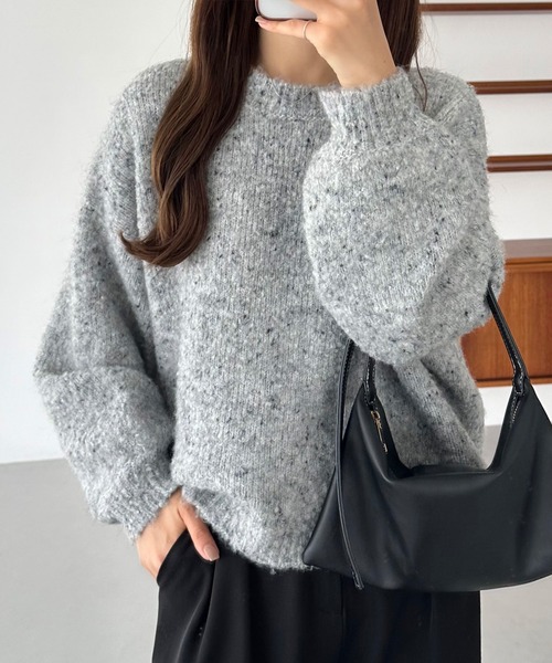 callautia（カラウティア）の「つぶつぶニット（ニット/セーター・レディース・グレー/ベージュ/チャコール・MEDIUM/LARGE）」の16枚目の写真