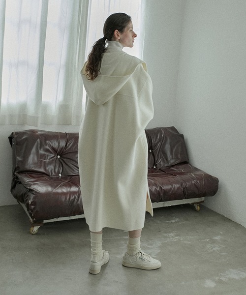 美品✨ルシェルブルー　フードオーバーコート　グレー　34 LE CIEL BLEU（ルシェルブルー）の「フードオーバーコート / Hooded