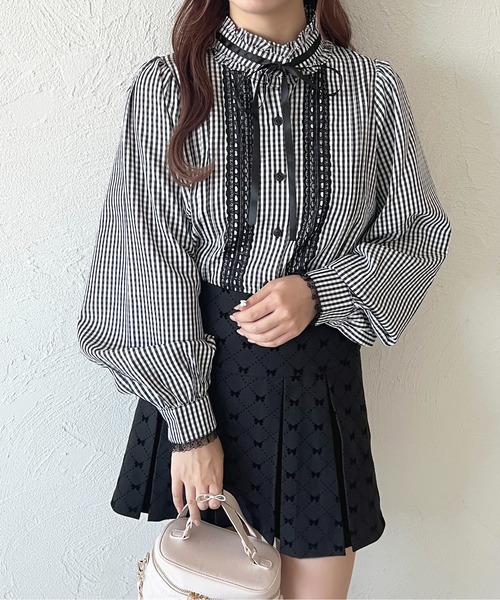apres jour(アプレジュール)の「アソートリボンレースブラウス【ZOZOTOWN限定アイテム】(シャツ/ブラウス・レディース・アイボリー/ブラック/ブルー/オフホワイト/ピンク・X-LARGE/フリー)」の21枚目の写真